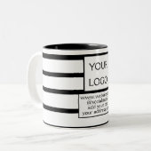 シンプルロゴ/デザインをここに追加 ツートーンマグカップ (正面左)