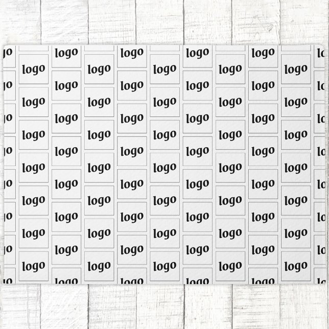 シンプルロゴ・パターンのビジネス・プロモーション ドアマット (Logo pattern promotional business doormat)