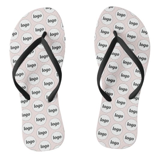 シンプルロゴ・パターンのビジネス・プロモーション ビーチサンダル (ソール)