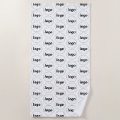 シンプルロゴ・パターンのビジネス・プロモーション ビーチタオル (正面)