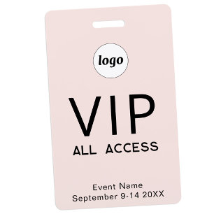 シンプルロゴ ミニマル VIP オールアクセスパス イベント バッジ