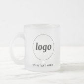 シンプルロゴ・文字事業 フロストグラスマグカップ (左)