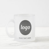 シンプルロゴ・文字事業 フロストグラスマグカップ (左)