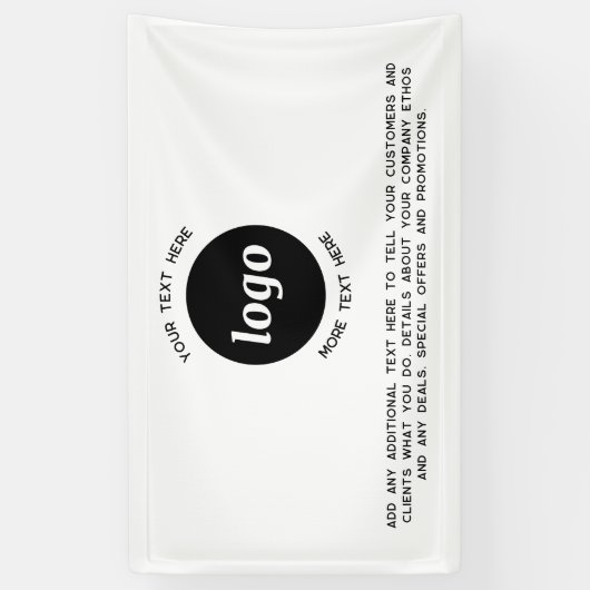 シンプルロゴ・文字事業 横断幕 (縦)