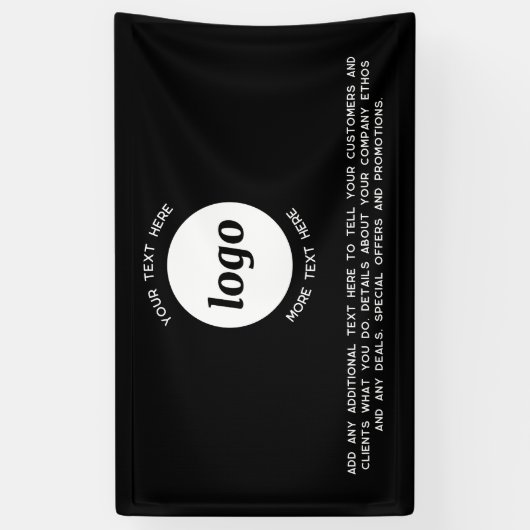 シンプルロゴ・文字事業 横断幕 (縦)