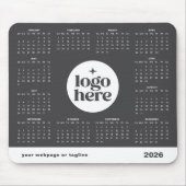 シンプルロゴ 2026 ビジネス年間カレンダー マウスパッド (正面)