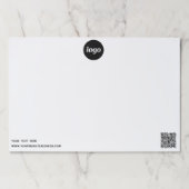 シンプルロゴQRコードおよび文字事業 ペーパーパッド (正面)