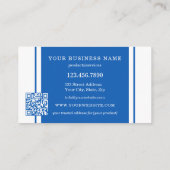 シンプルロゴQRコードネイビーブルーホワイト ロイヤリティカード (裏面)