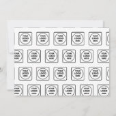 シンプルロゴQRコードビジネスメモカード ノートカード (裏面)