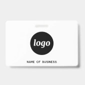 シンプルロゴQRコードプロフェッショナル会社名 バッジ (裏面)