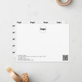 シンプルロゴQRコードプロフェッショナル ノートカード (正面/裏面インサイチュ)