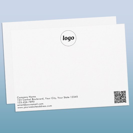 シンプルロゴQRコードプロフェッショナル ノートカード