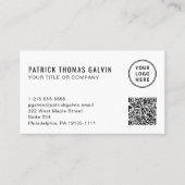 シンプルロゴQRコードプロフェッショナル 名刺 (正面)