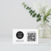 シンプルロゴQRコード名刺 名刺 (スタンド正面)