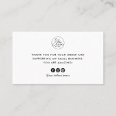 シンプルロゴSNSハートスクリプト 名刺 (裏面)