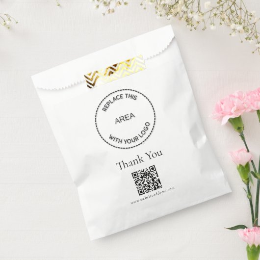 シンプルロゴWebサイトQRコードストアありがとうごバッグ フェイバーバッグ (封をした状態)