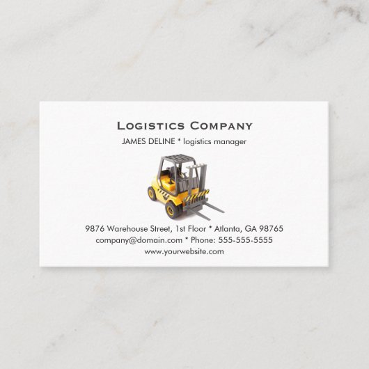 シンプルロジスティックス会社名刺テンプレート 名刺 (正面)