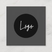 シンプルロパーソナライズされたゴ・ブラック・ビジネス・カード スクエア名刺 (正面)