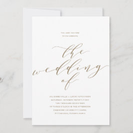 シンプルロマンスカリグラフィー結婚式招待状 招待状
