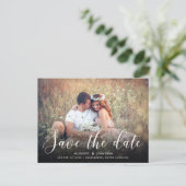 シンプルロマンス写真日付はがき保存 案内ポストカード (スタンド正面)