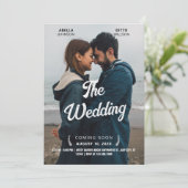 シンプルロマンス映画結婚ポスター 招待状 (スタンド正面)