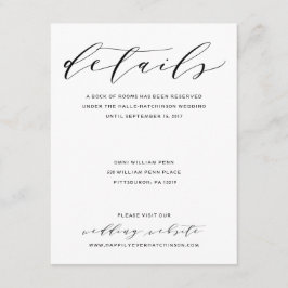 シンプルロマンス書結婚道の詳細カード エンクロージャーカード