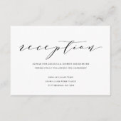 シンプルロマンス書道結婚式レセプションカード エンクロージャーカード (正面)