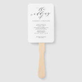 シンプルロマンス書道結婚結婚式 プログラムファン ハンドファン (正面)