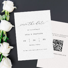 シンプルロマンチックな台本QRコー結婚ド セーブザデート