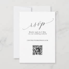 シンプルロマン結婚ト文字のQRコード 出欠カード