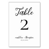 シンプルロマン結婚ト テーブルナンバー (正面)
