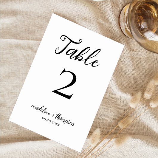 シンプルロマン結婚ト テーブルナンバー