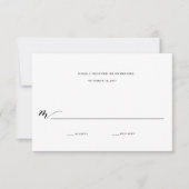 シンプルロマ書結婚の返信 出欠カード (正面)