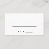 シンプルロマ結婚ンス書道の護衛カード プレイスカード (正面)