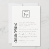 シンプルロミニマルゴ事業グランドオープン招待状 サンキューカード (正面)