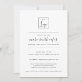 シンプルロミニマルゴ事業グランドオープン招待状 サンキューカード (正面)