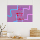 シンプルロミニマルゴ文字名の追加 ポスター (キッチン)