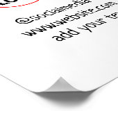 シンプルロミニマルゴ文字名の追加 ポスター (角)