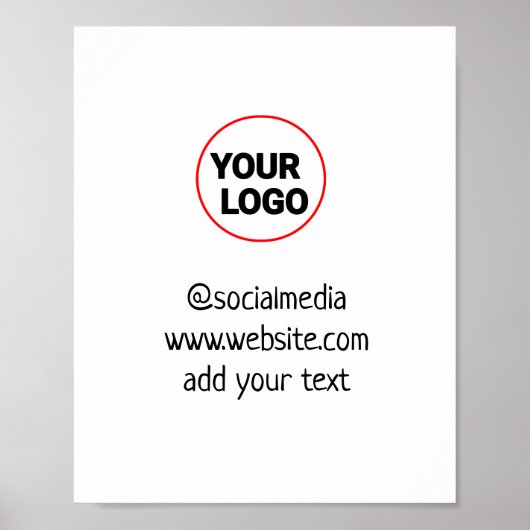 シンプルロミニマルゴ文字名の追加 ポスター (正面)