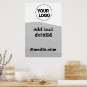 シンプルロミニマルゴ文字名の追加 ポスター (キッチン)