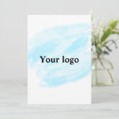 シンプルロミニマルゴ文字名の追加 招待状 (スタンド正面)