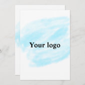 シンプルロミニマルゴ文字名の追加 招待状 (正面/裏面)