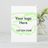 シンプルロミニマルゴ文字名の追加 招待状 (スタンド正面)