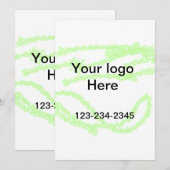 シンプルロミニマルゴ文字名の追加 招待状 (正面/裏面)