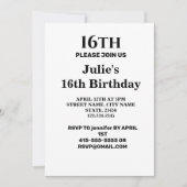 シンプルロミニマルゴ文字名の追加 招待状 (正面)