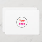 シンプルロミニマルゴ文字名の追加 招待状 (正面/裏面)