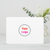 シンプルロミニマルゴ文字名の追加 招待状 (スタンド正面)