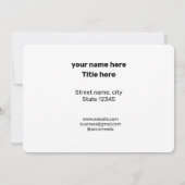 シンプルロミニマルゴ文字名の追加 招待状 (裏面)