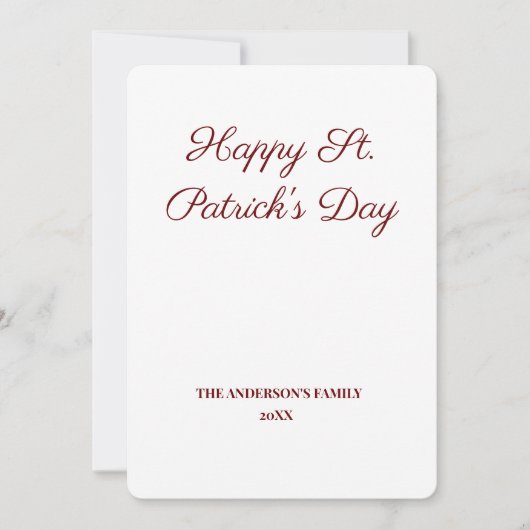 シンプルロミニマルゴ文字名の追加 案内状 (正面)