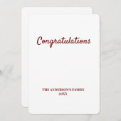 シンプルロミニマルゴ文字名の追加 案内状 (正面/裏面)